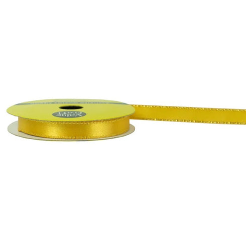 10mm Poly Satin with Metallic Edge Ribbon (available in 8 colours)